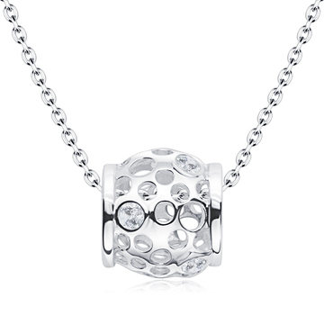 Pretty Designed Silver Necklace SPE-5415